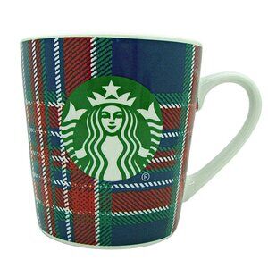 Starbucks 2017 Tartan Coffee Mug Cup Multicolor Plaid 18oz Holiday Large Logo